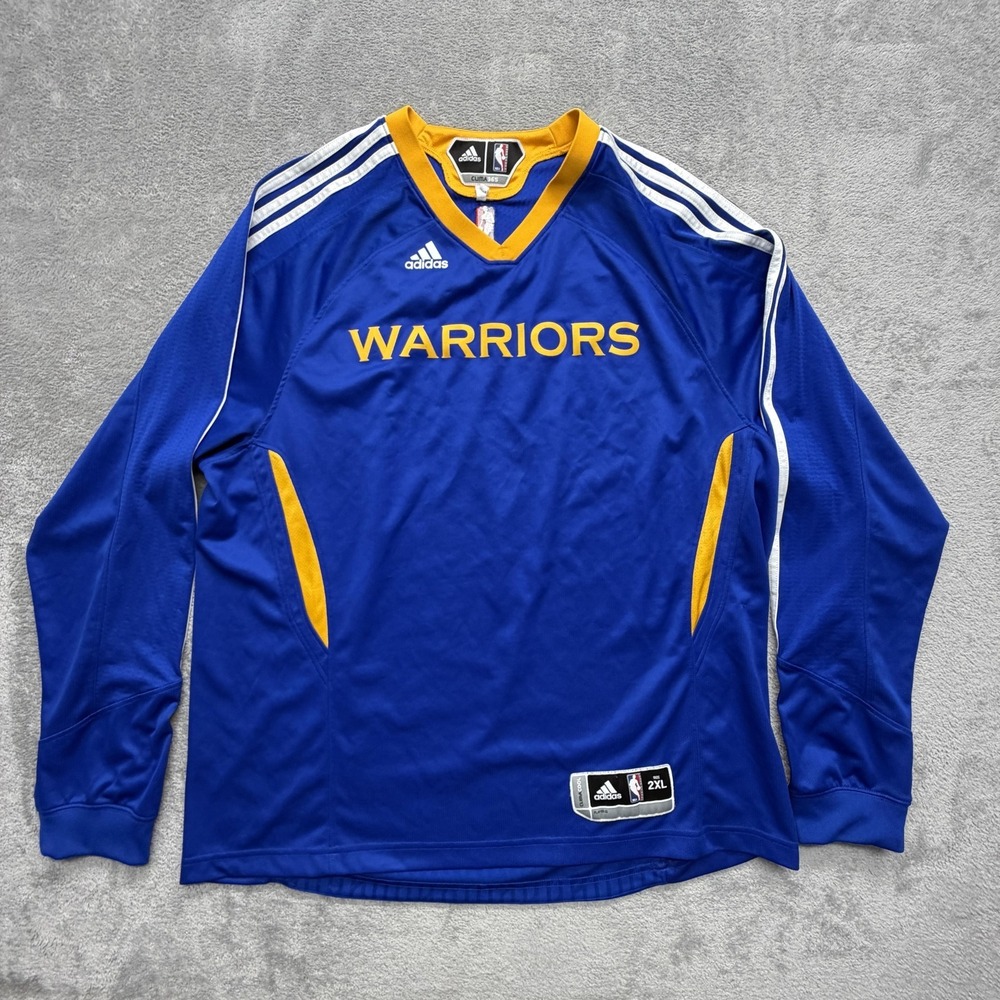 Golden‎ State Warriors Sweatshirt Mens 2XL Blue NBA Basketball Adidas Warmup